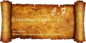 Czeichner Fedor névjegykártya